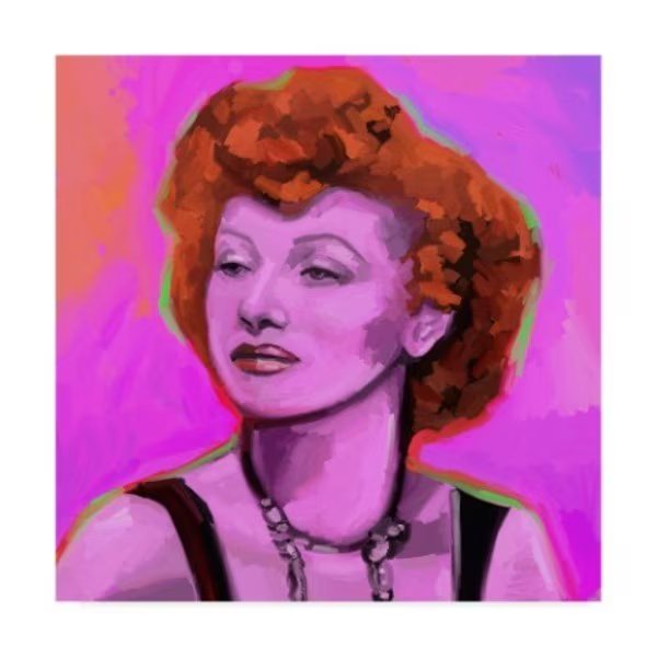 Howie Green 'Lucy Portrait' Canvas Art, 24x24, Trademark Fine Art, Mfr#: ALI35870-C2424GG